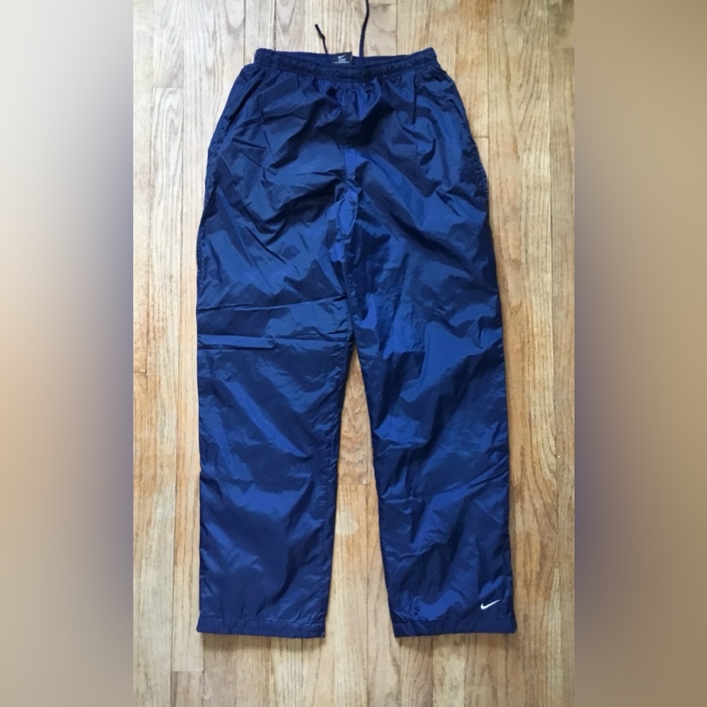 Nike Men's Navy Blue Nylon Track Pants
